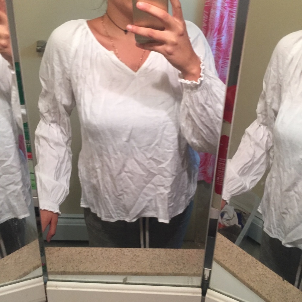 White long sleeve light weight